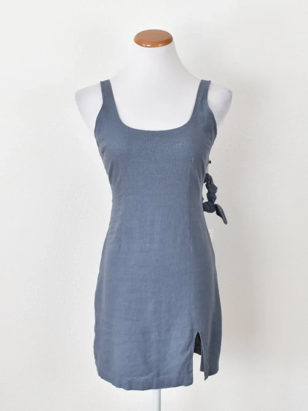 Abercrombie & Fitch Linen Mini Dress with Scrunchie NEW - XXS - Picture 1 of 9